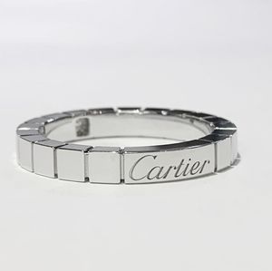 Cartier 18k white gold diamond lanieres ring